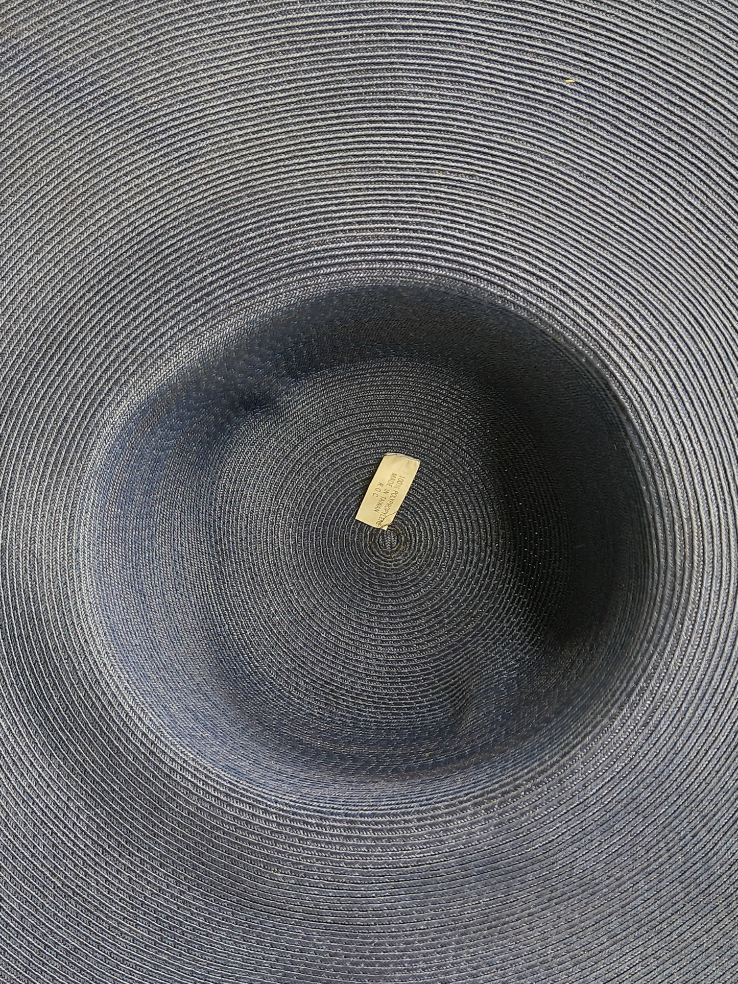 Oversize Synthetikborten-Capeline in Marineblau – Elegante XL-Hutbase