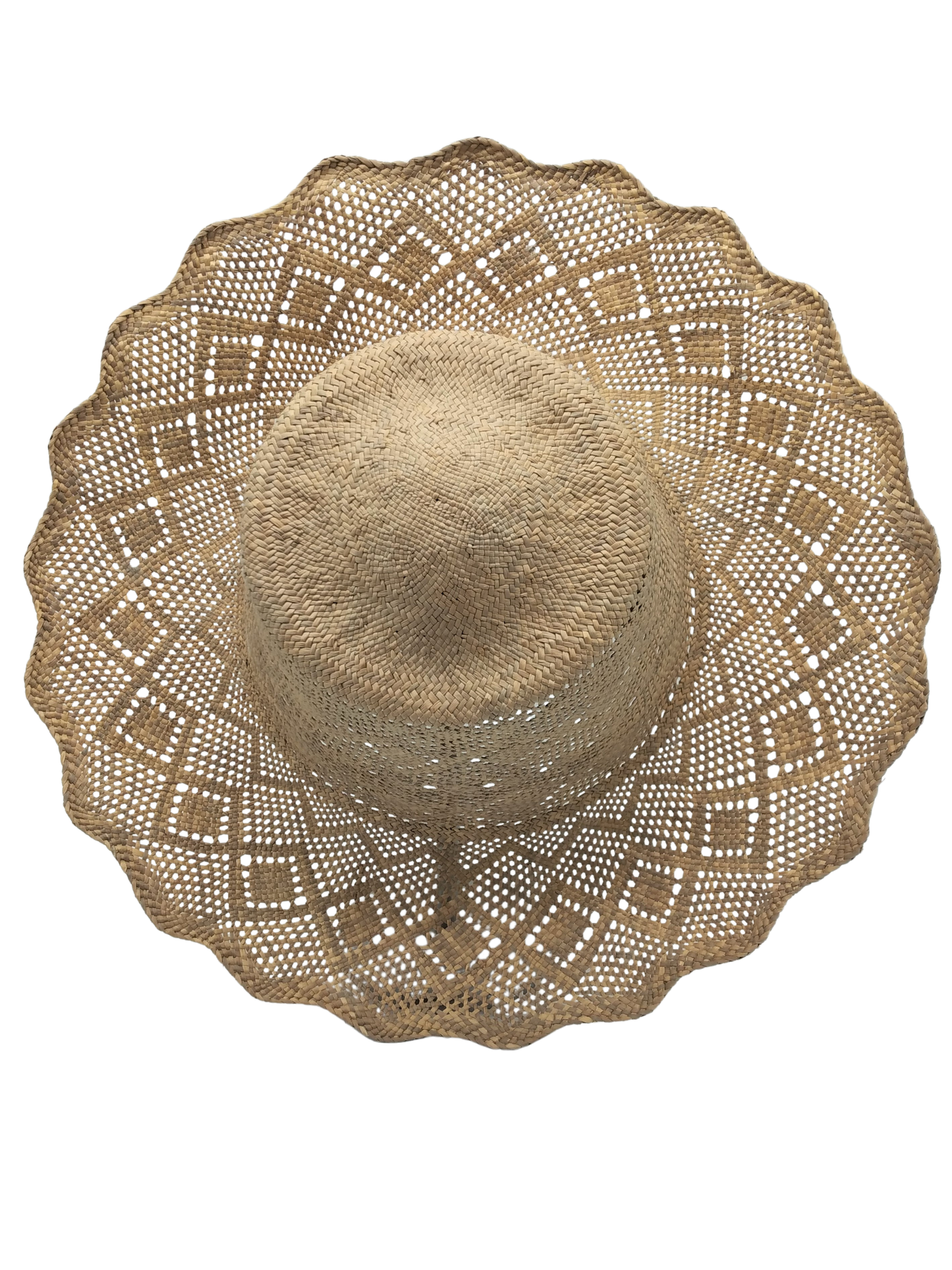 Vintage,Sommerhut, Wellenkanten Stroh Capeline, Hutmacher, Modisten, Sonnenhut, Ferien, Sonnenschutz,