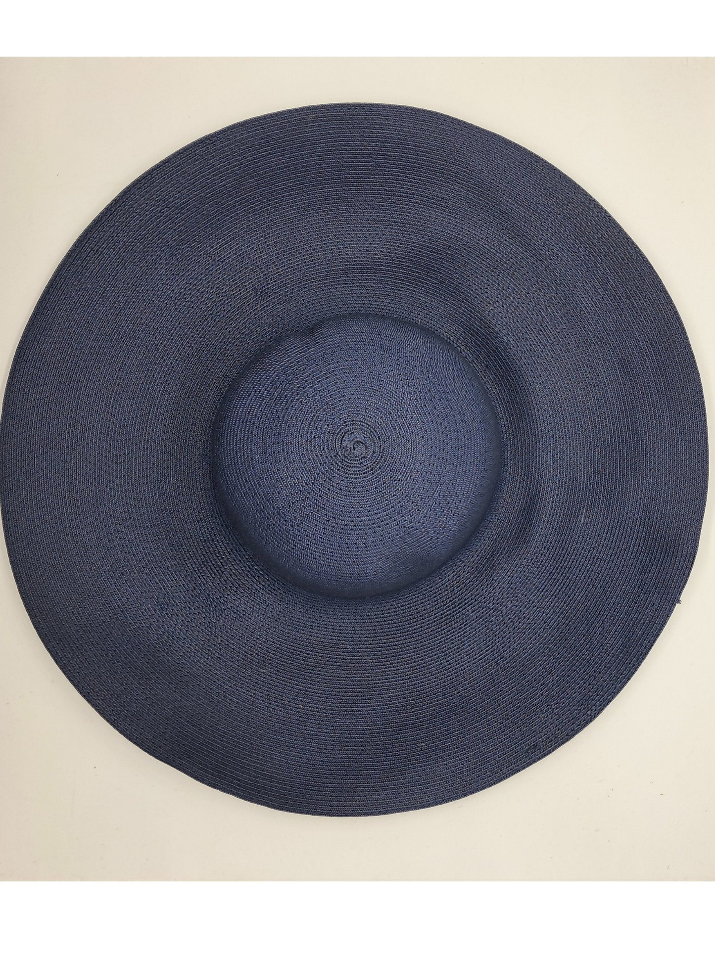 Oversize Synthetikborten-Capeline in Marineblau – Elegante XL-Hutbase