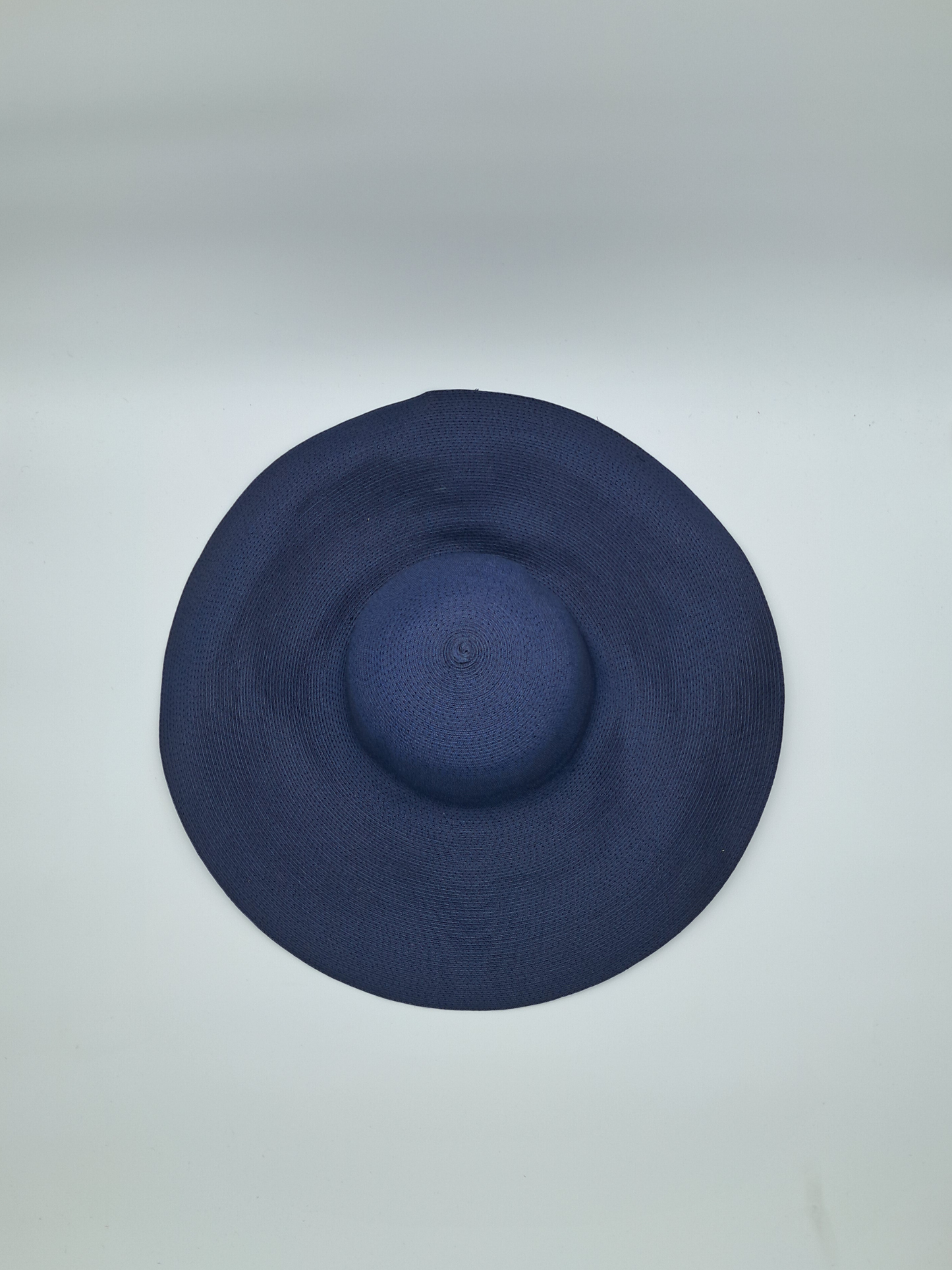 Oversize Synthetikborten-Capeline in Marineblau – Elegante XL-Hutbase