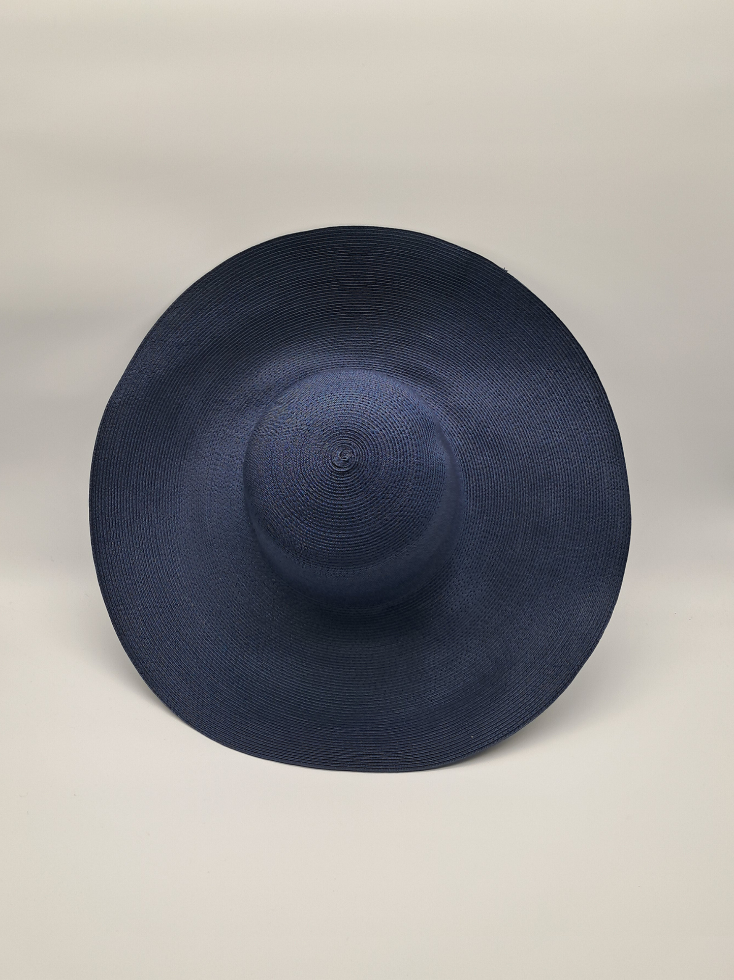 Oversize Synthetikborten-Capeline in Marineblau – Elegante XL-Hutbase