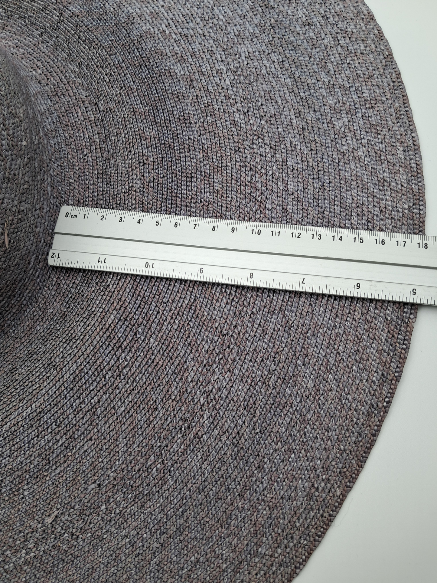XXL Bortenstroh-Capeline in Marineblau – Eleganter Riesenstrohhut (Gr. 58/59)
